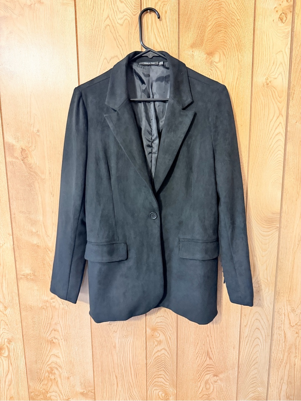 Doe & Rae Black Women's Blazer Jacket with fringe
